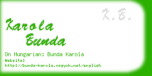 karola bunda business card